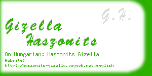 gizella haszonits business card